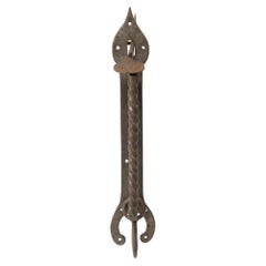 Steel Door Handle Pull in Arts & Crafts Style with Thumb Latch
