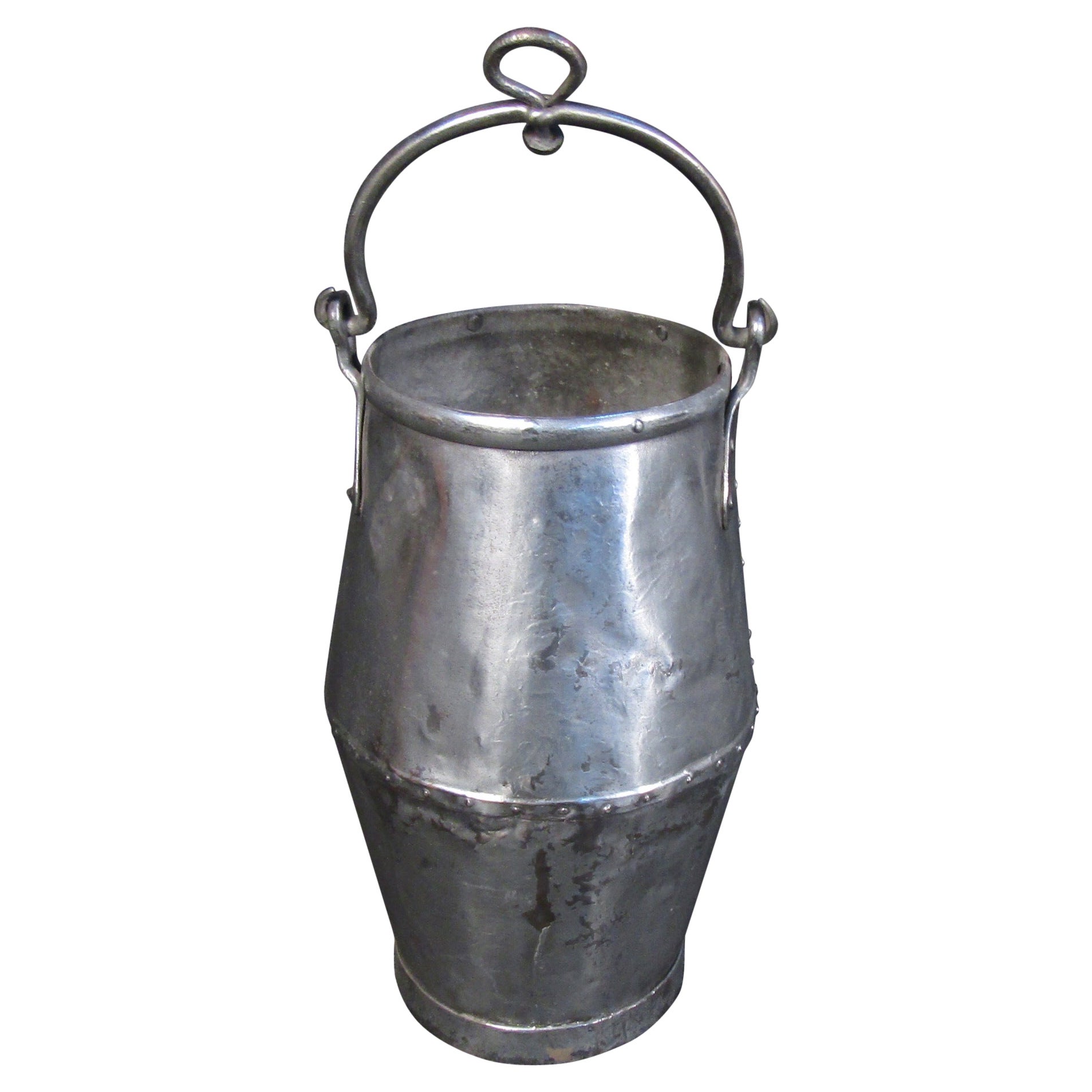 Industrial Riveted Hanging Metal Well Bucket For Sale