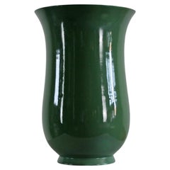 Gio Ponti Large Green Vase in Ceramic by Richard Ginori 1930s 