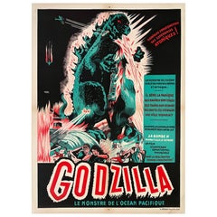 Affiche d'origine française du film Moyenne Godzilla R1954, A. Poucel