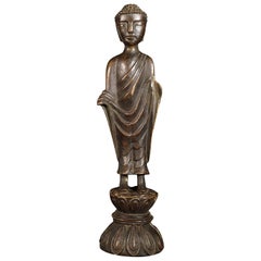 Grand Bouddha en bronze du 15e siècle, probablement coréen, unique en son genre, 8343