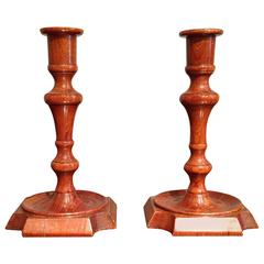 Pair of 19th Century Treen Candlesticks