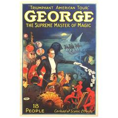American Art Deco Period Poster for George the Magician