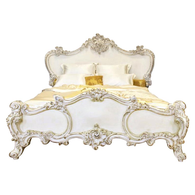 Cherub Bed Hand Crafted in the Rococo Style Made by La Maison London For Sale