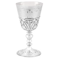 17th Century Used Charles I Sterling Silver Goblet, 1630