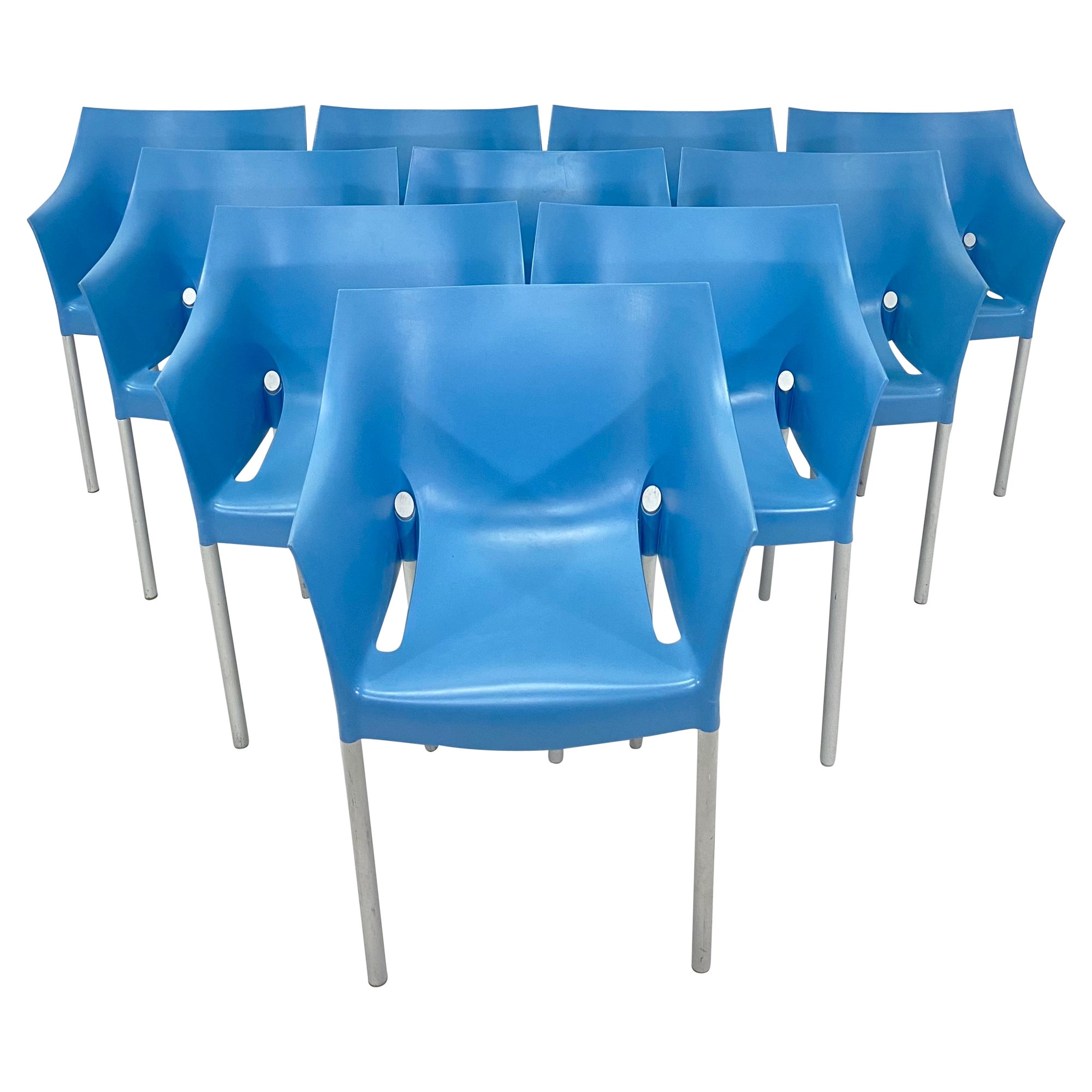 Philippe Starck Dr. No Blue Dining Chairs for Kartell