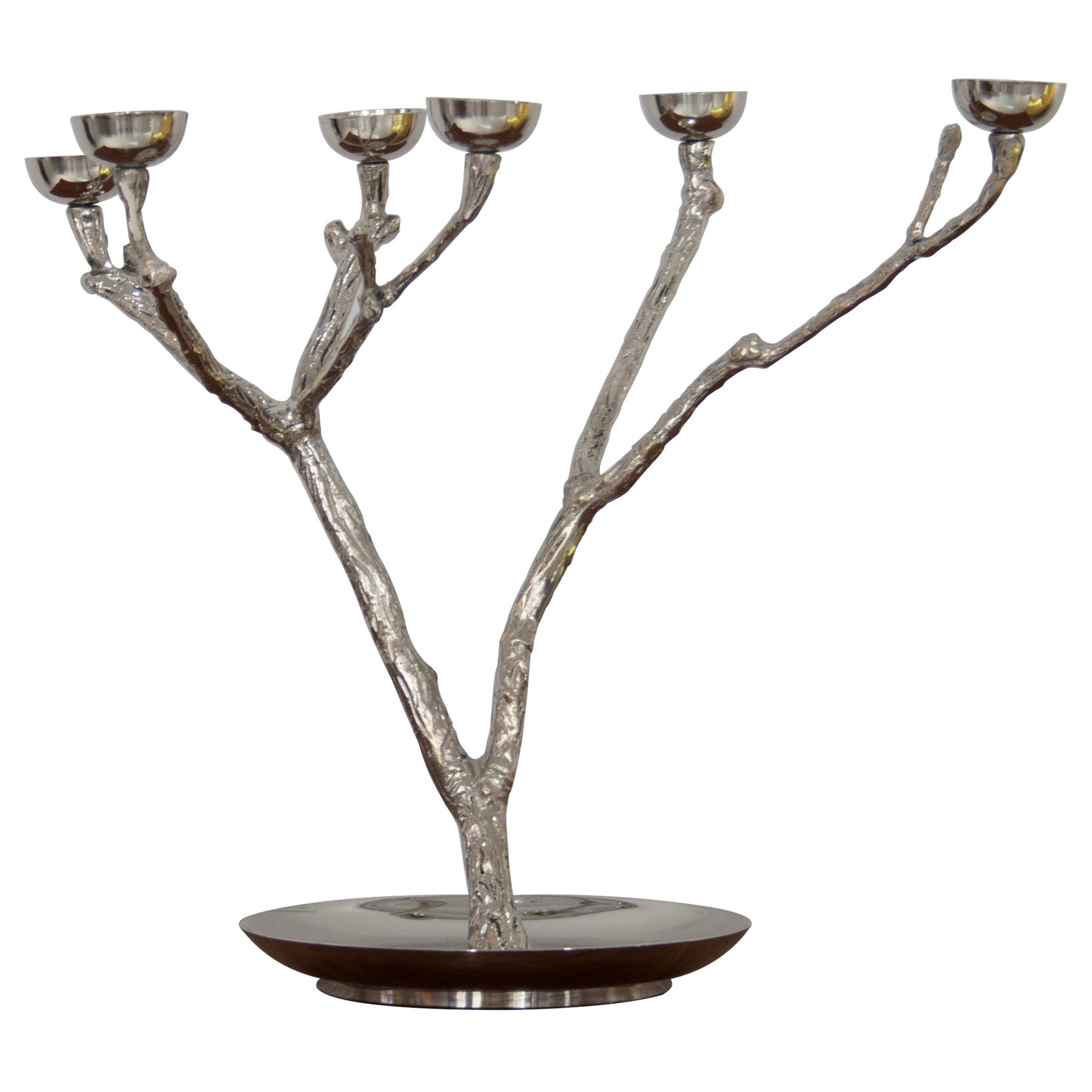 Contemporary Nickel Plated Candle Holder, Netherlands, 2020 For Sale