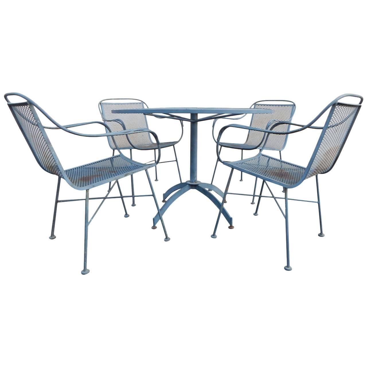 1950s John Salterini Outdoor Table and Chairs Dining Set