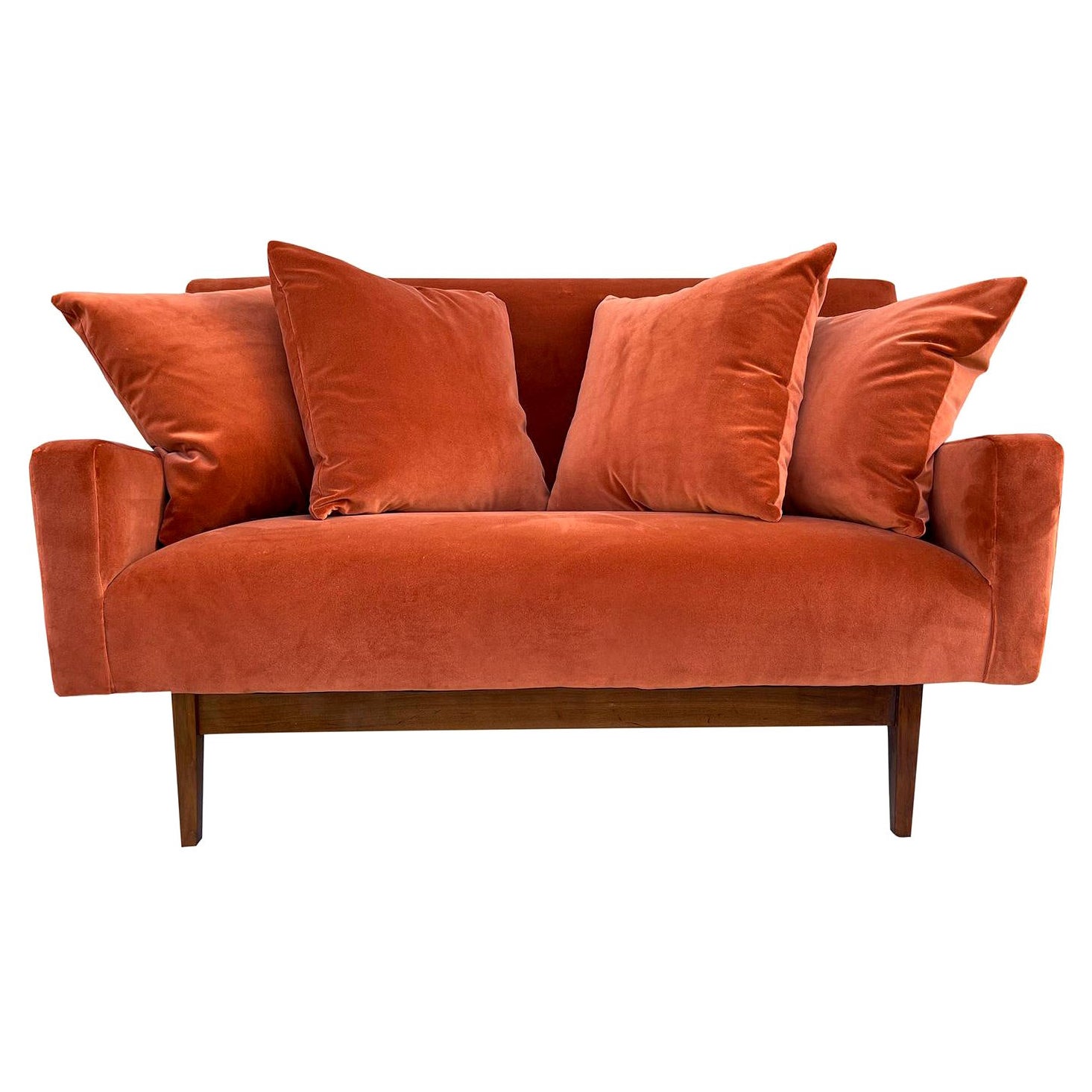 20th Century American Two Seater Sofa - Walnut Settee by Jens Risom Design