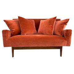 20th Century American Two Seater Sofa - Walnut Settee by Jens Risom Design