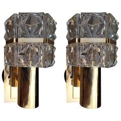 Pair of Austrian Crystal Kinkeldey Sconces