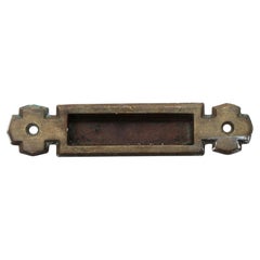 Antique Arts & Crafts Style Bronze Window Sash Lift with Patina, Qty. Available