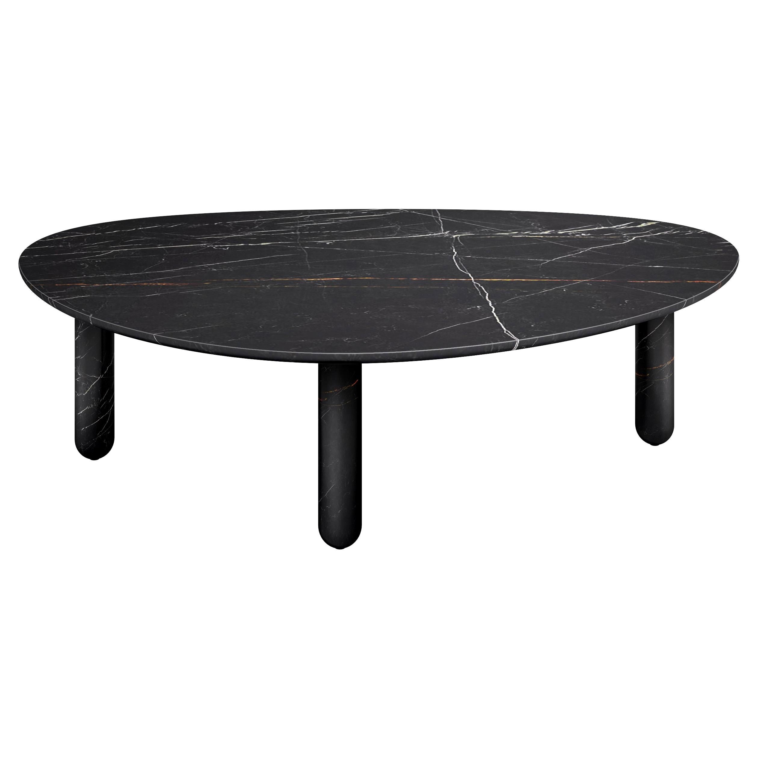 Contemporary Coffee Table Three Legs Rounded Marble For Sale