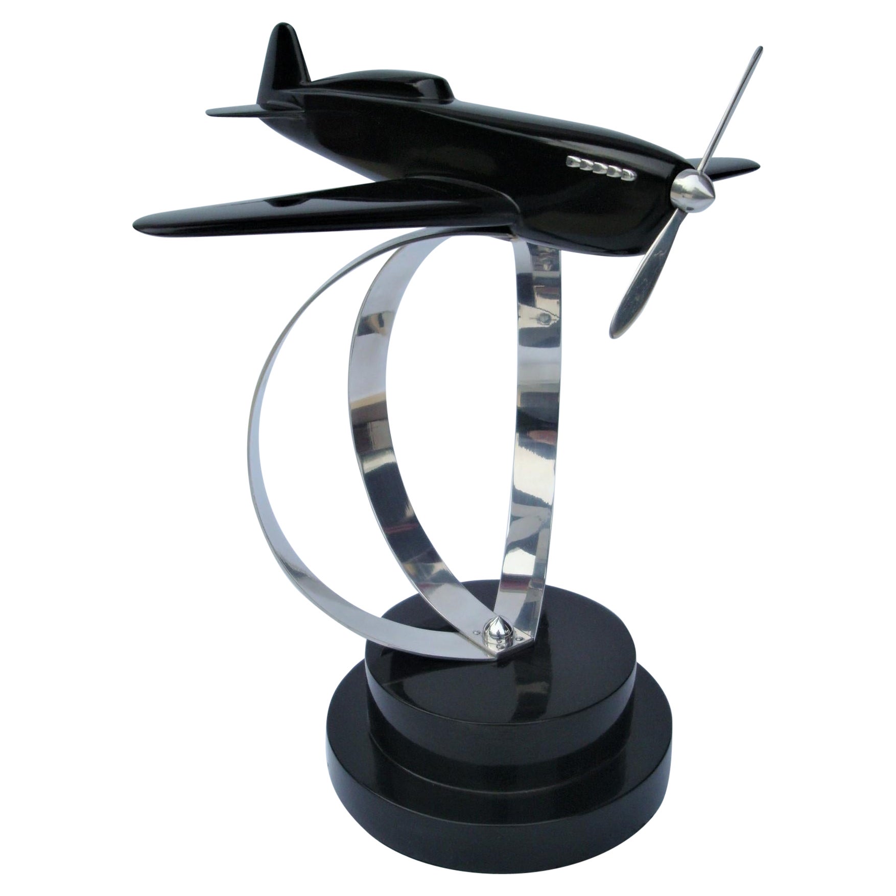 Art Deco French Caudron, Renault Desk Airplane Model, Late 1930´s
