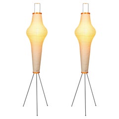 Paire de lampadaires Isamu Noguchi Akari 14A