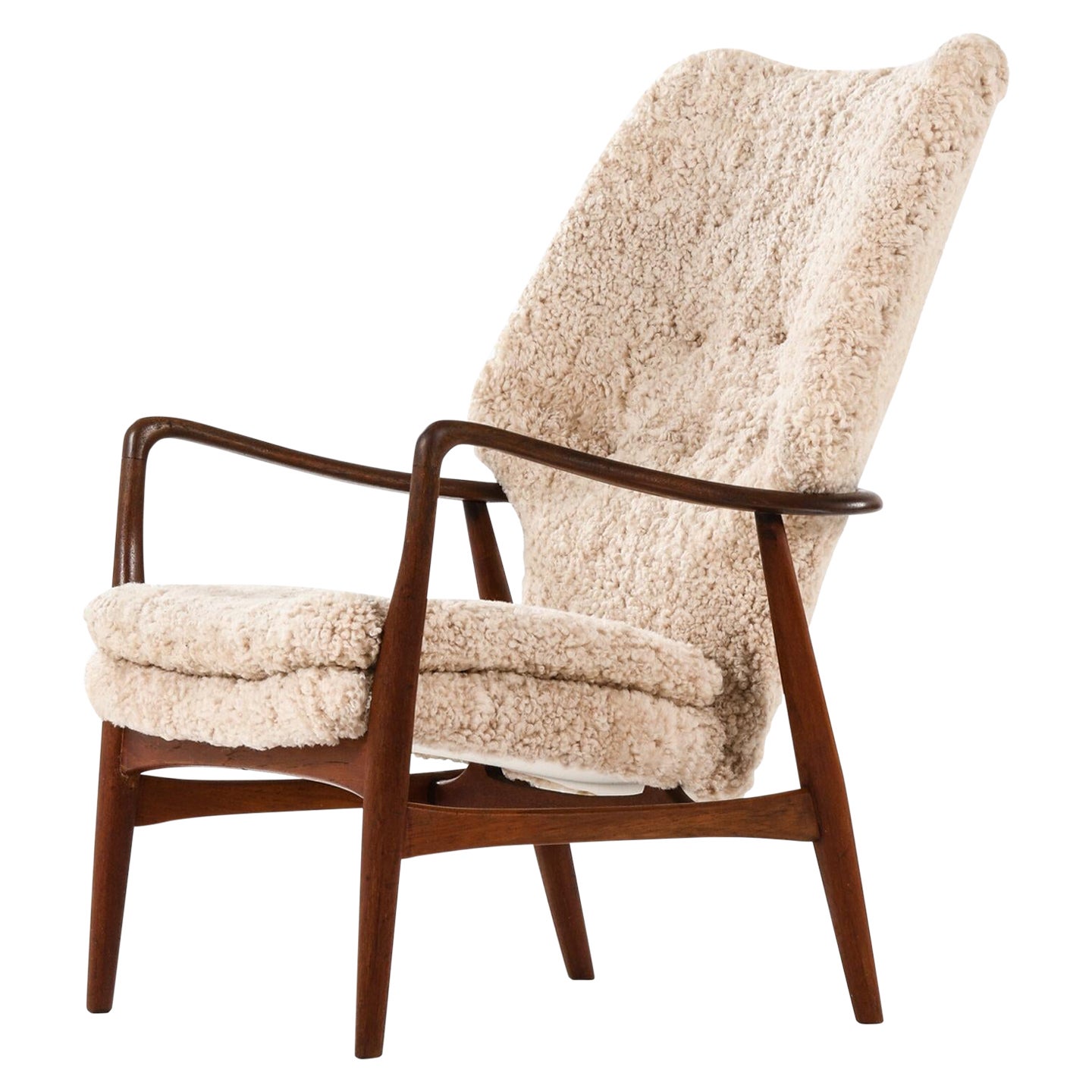Henry Schubell Easy Chair Model Ms-6 Produced by Madsen & Schubell For Sale
