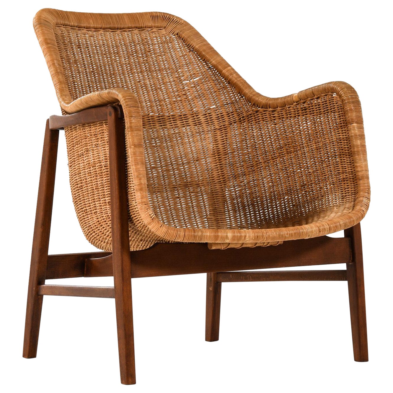 Bertil Fridhagen Easy Chair Produced by Bodafors For Sale