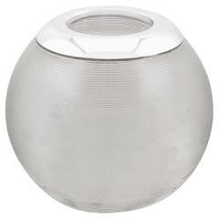 Antiker Streichholzhalter/Briefbeschwerer aus Glas und englischem Sterlingsilber