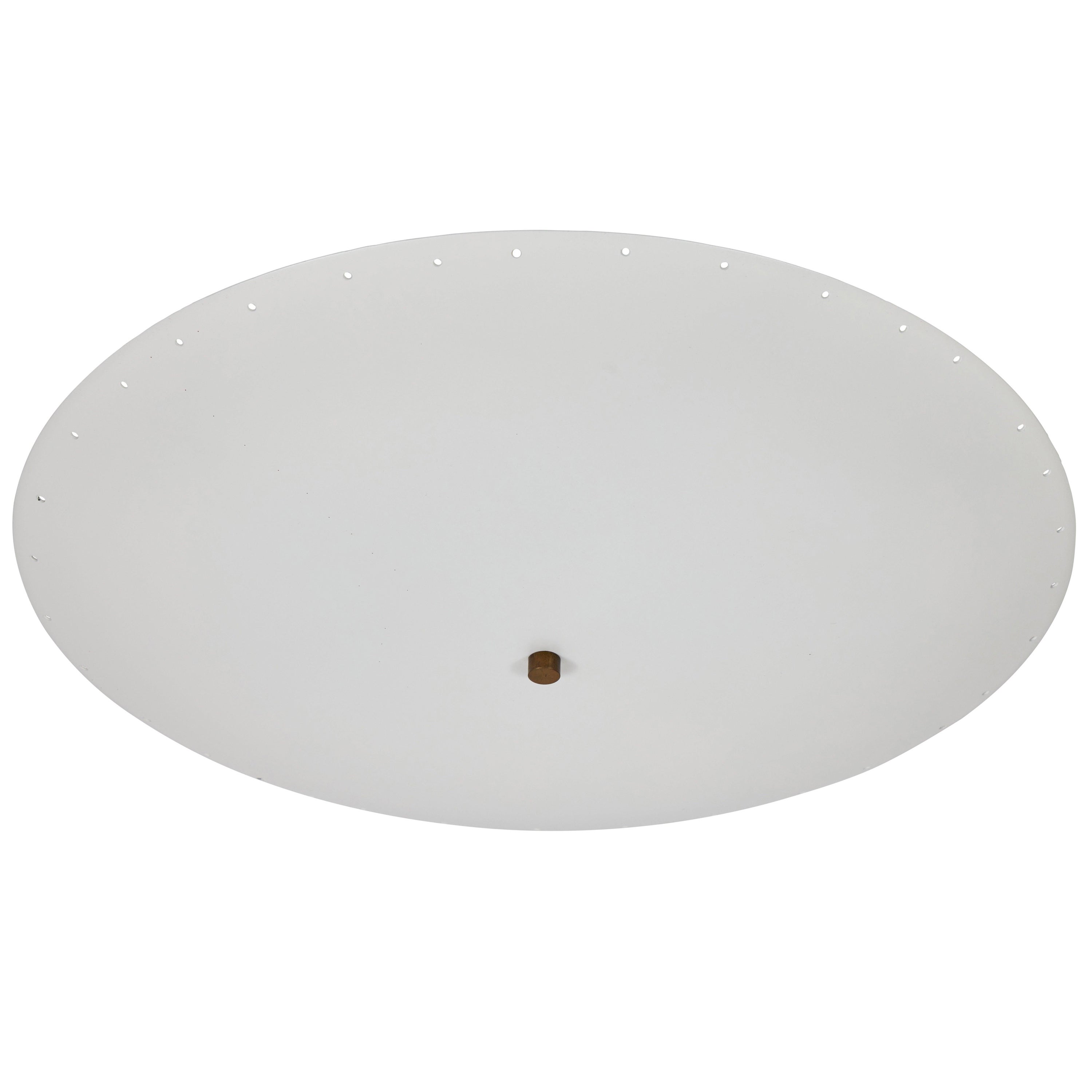 'Nina' Perforated Dome Ceiling Lamp in White by Alvaro Benitez For Sale