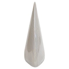 Vintage Seguso Vetri d'Arte Murano Sculptural Triangle Black, White Glass Lamp