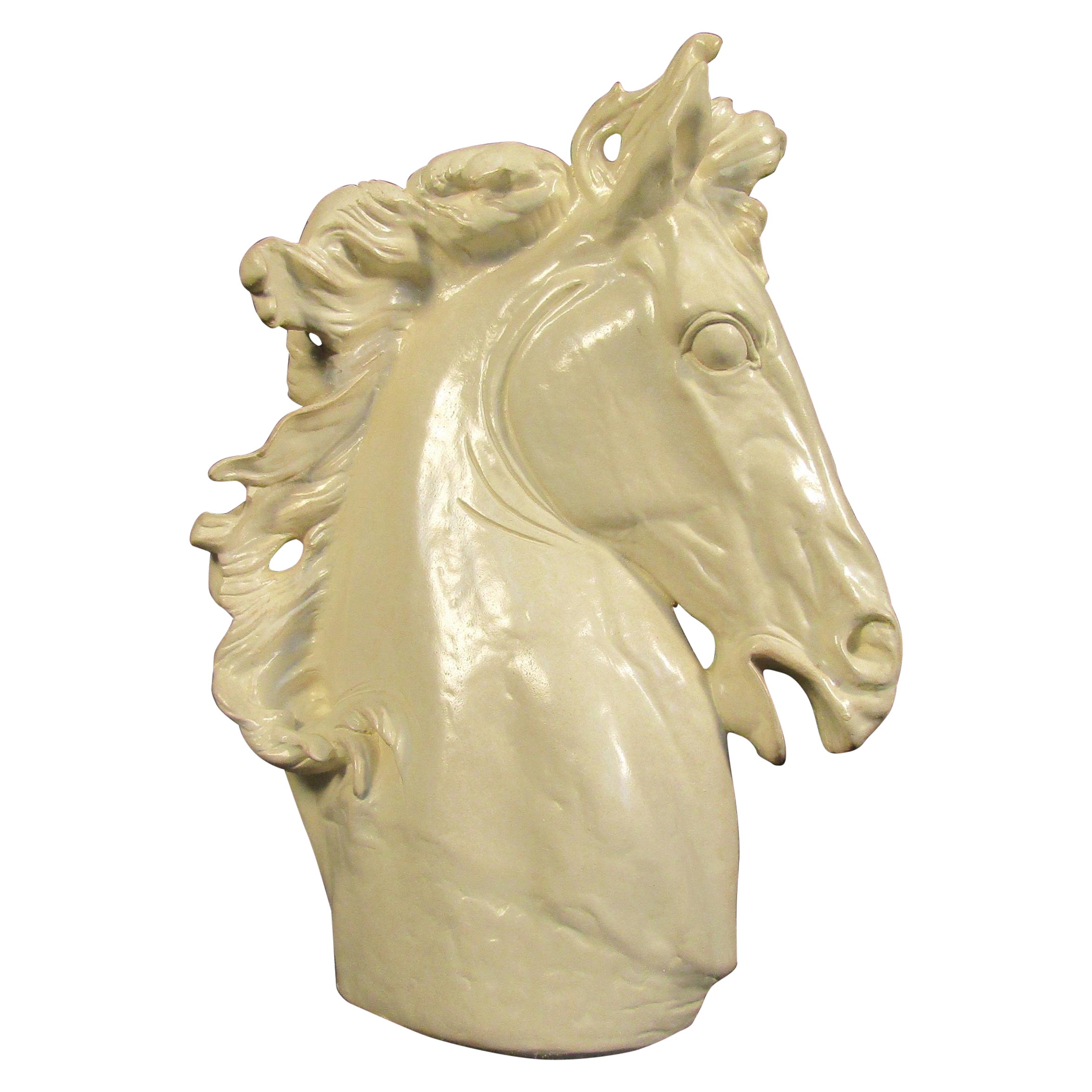 Sculpture vintage de tête de cheval