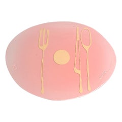 Set di 4 tovagliette Table Mates in rosa chiaro e salmone di Gaetano Pesce
