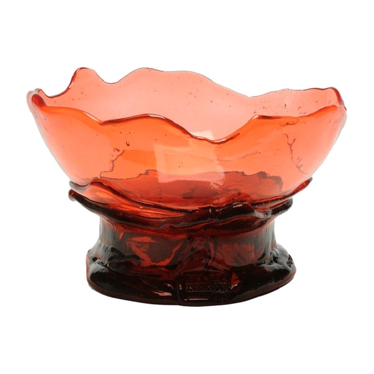 Big Collina Medium Resin Vase in Clear Dark and Light Ruby by Gaetano Pesce For Sale