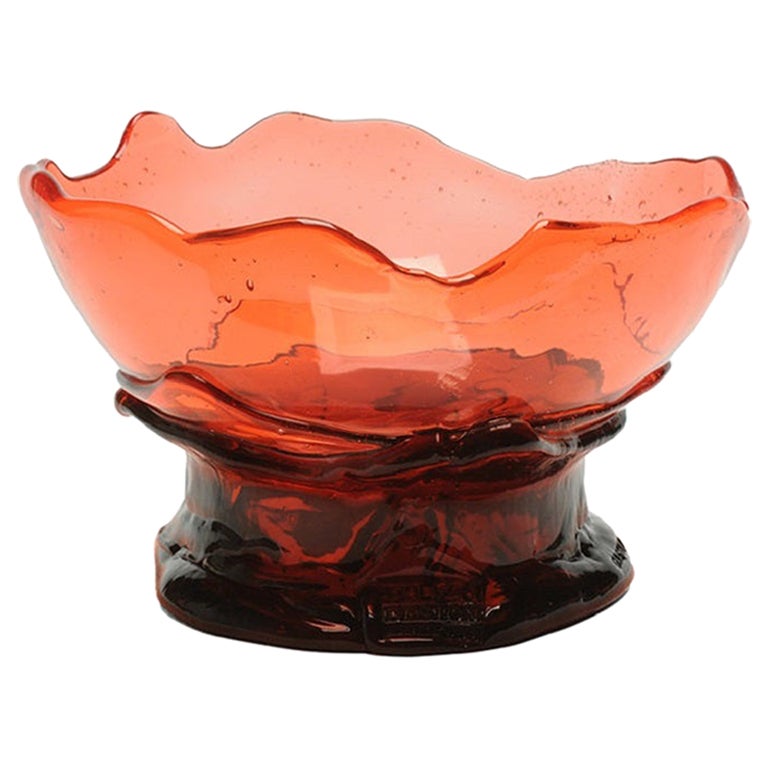 Big Collina XL Resin Vase in Clear Dark and Light Ruby by Gaetano Pesce For Sale