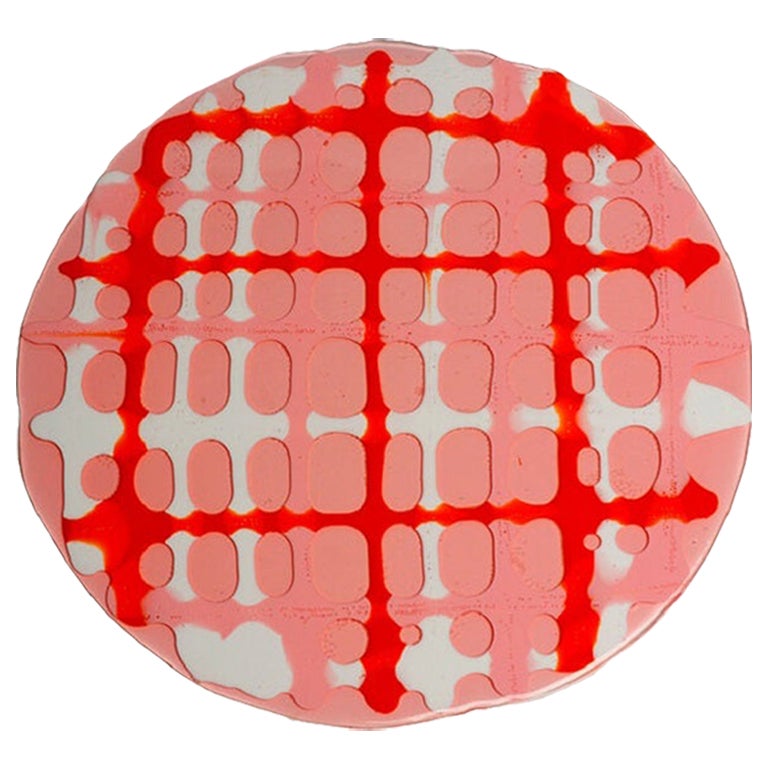 Juego de 4 manteles individuales de tartán Rosa claro, rosa mate, naranja y blanco de Paola Navone