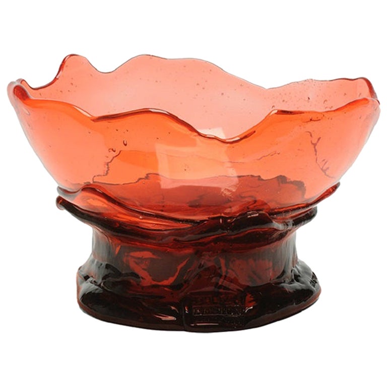 Big Collina XXL Resin Vase in Clear Dark and Light Ruby by Gaetano Pesce