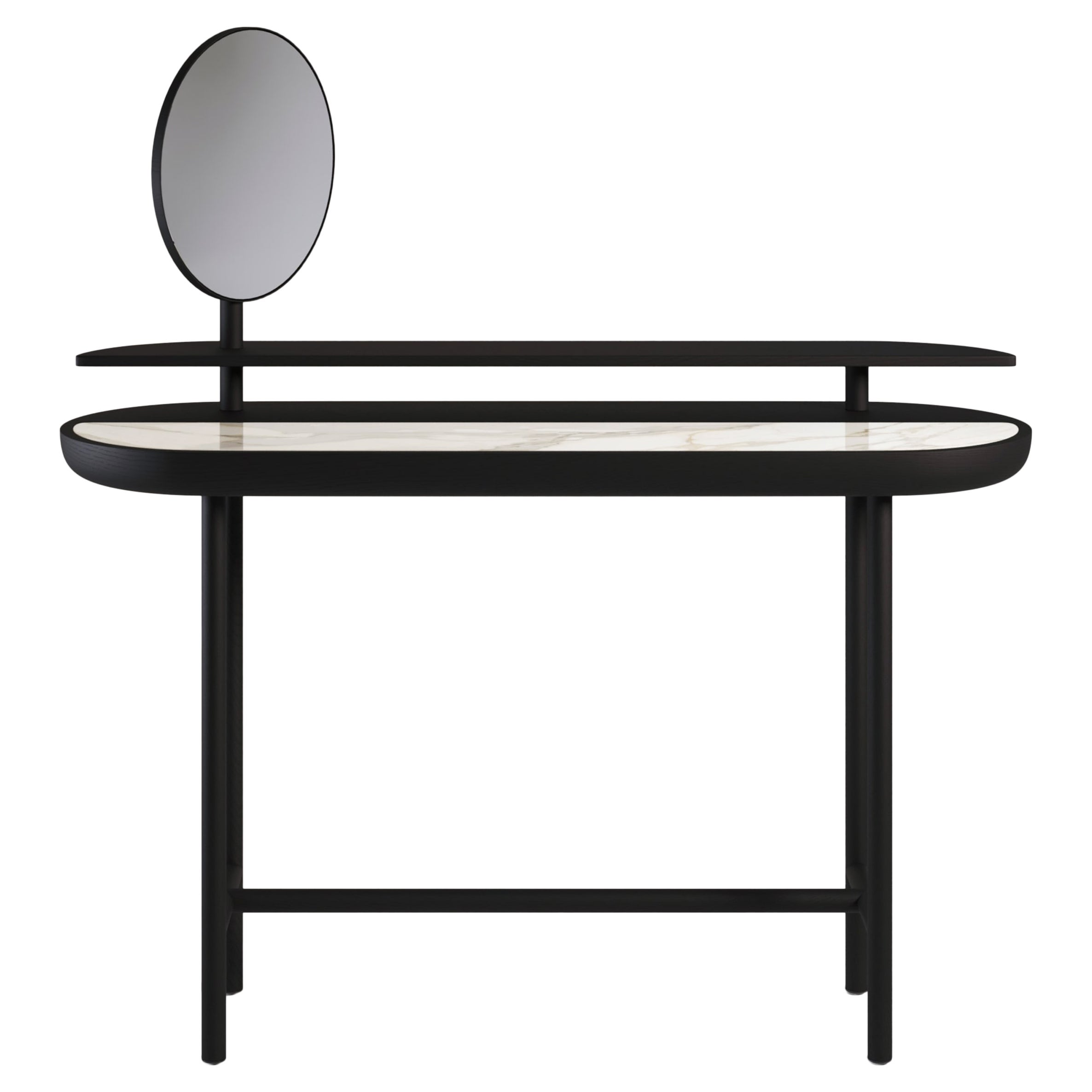 Apollo Contemporary Desk in Marble and Wood For Sale