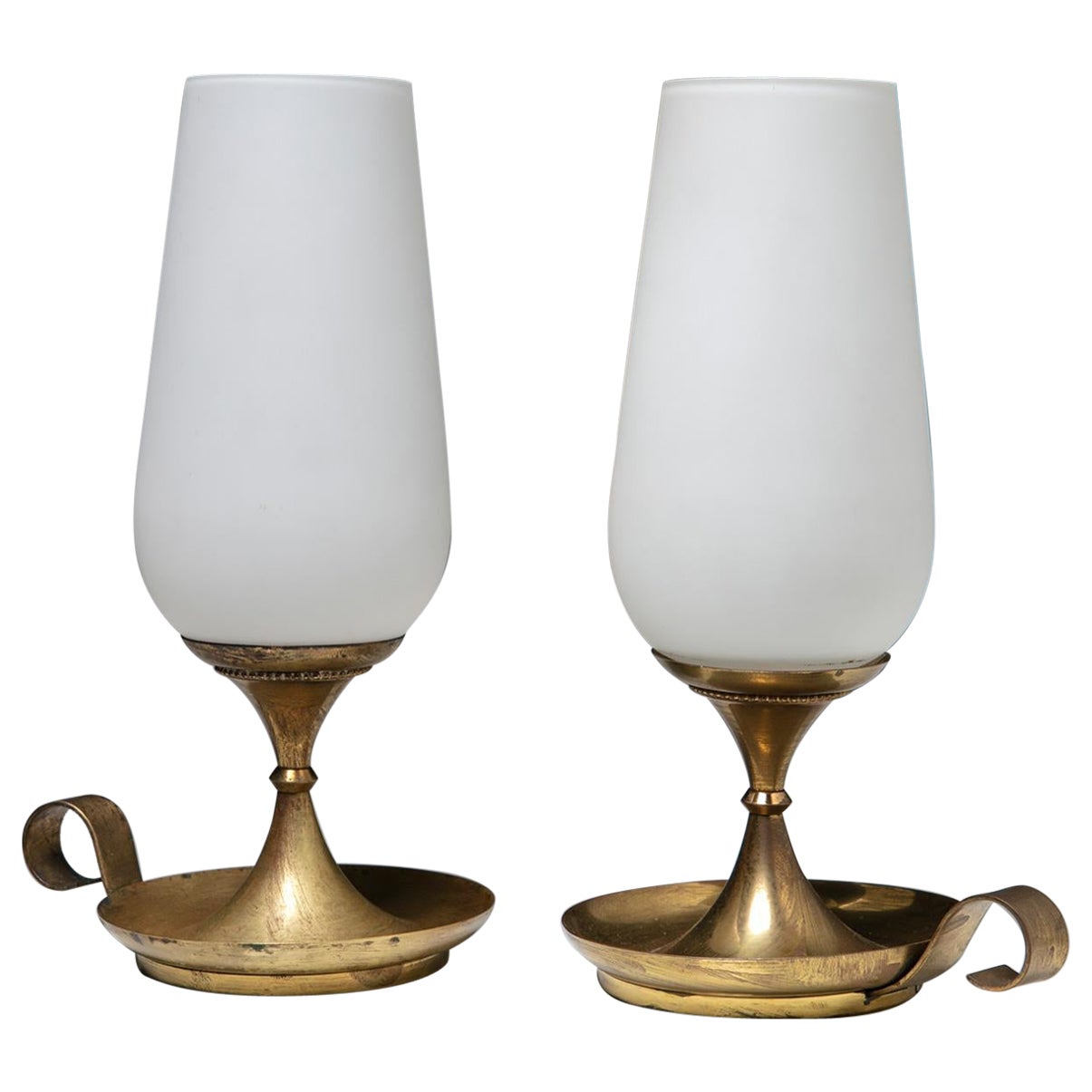 Set of Two Bedside Table Lamps by Stilnovo, Italy, 1950s For Sale