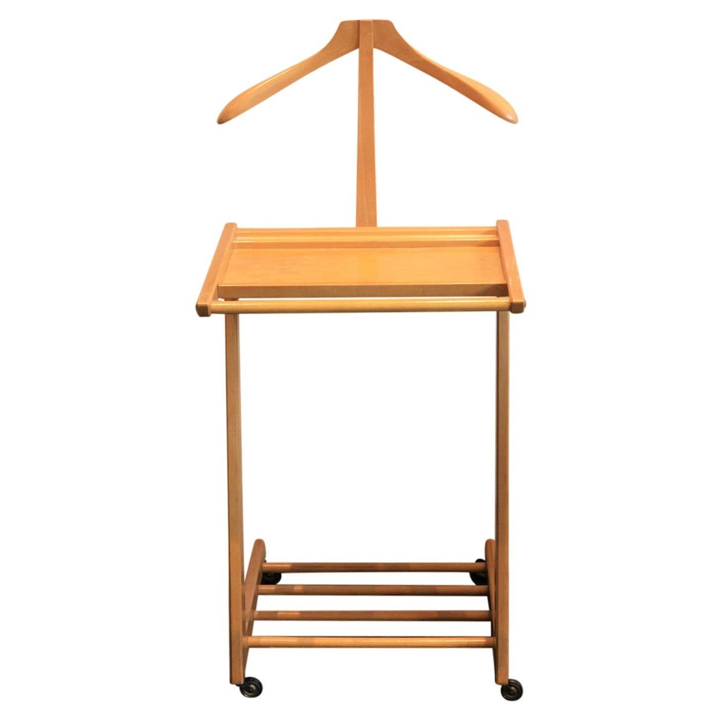 Servante suédoise muette du 20e siècle - Porte-manteau scandinave en bois de hêtre