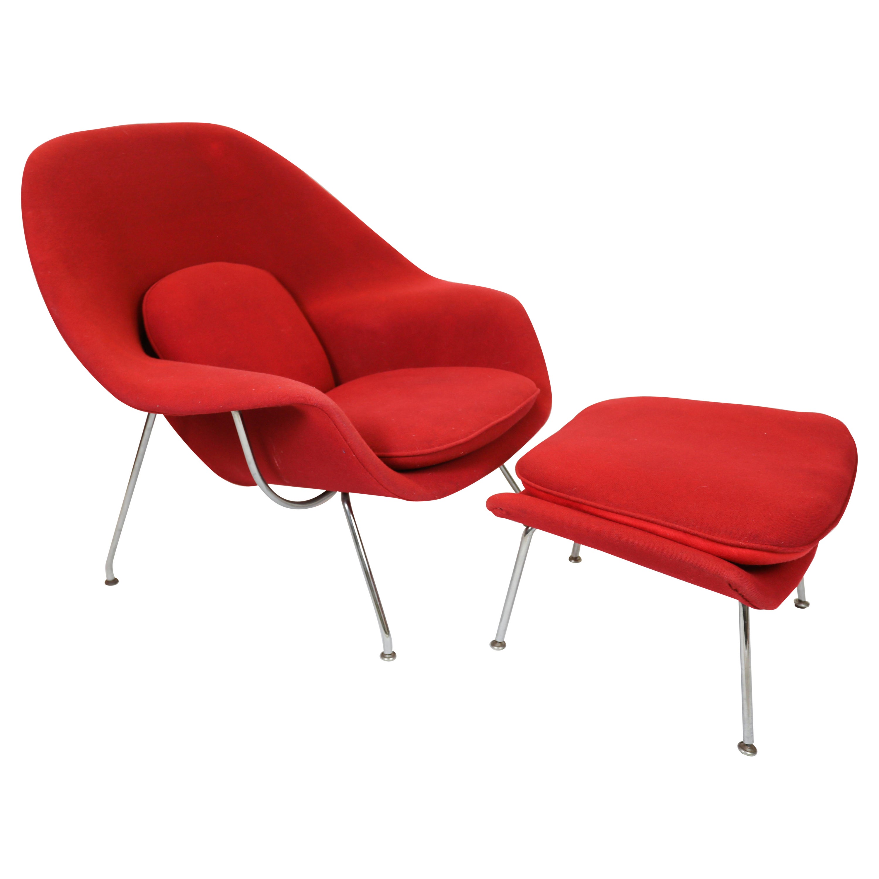 Chaise et pouf Womb d'Eero Saarinen en vente