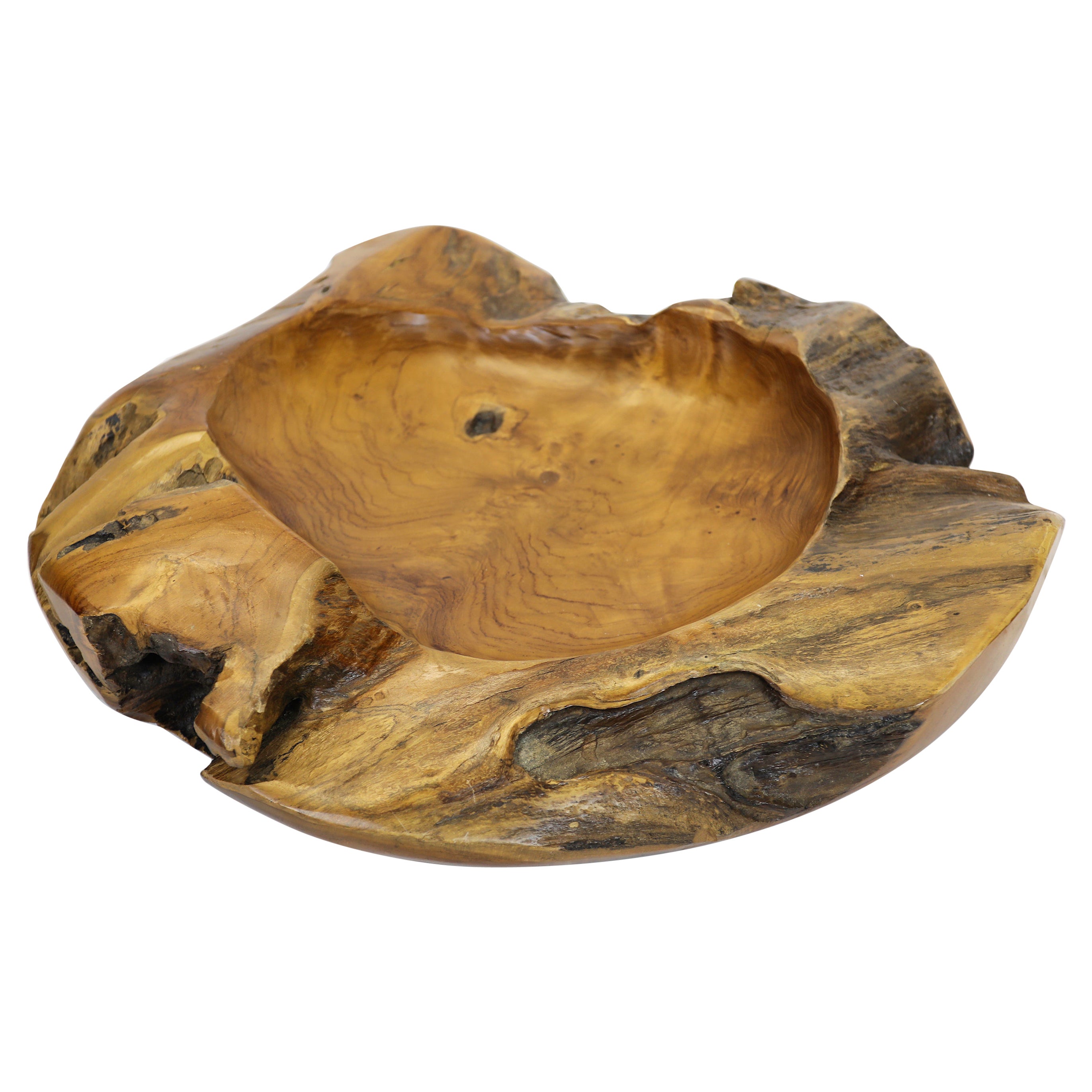 Huge Burl Cherry Wood Bowl For Sale