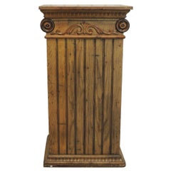 Antique Wood Column Style Pedestal