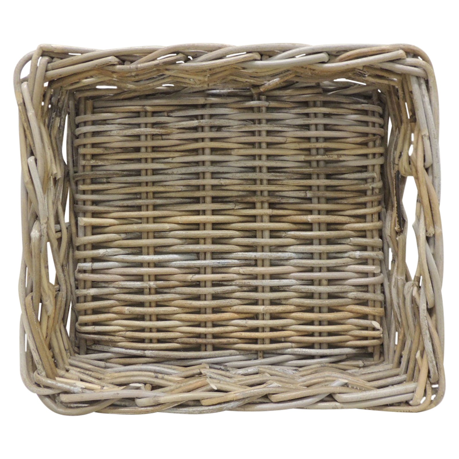Rectangular Willow Basket with Handles or Magazine Rack