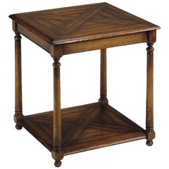 Parquet Top Side Table