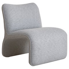 Sculptural Lounge Chair in Gray Wool Attributed to Vladimir Kagan for Preview 