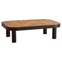 French Ceramic Tile Coffee Table by Roger Capron