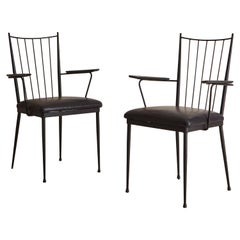 Pair of Iron Side Chairs by Colette Gueden