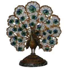 Table Lamp in the Style of a Peacock