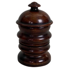 Treen Tobacco Jar and Cover, 20th Century