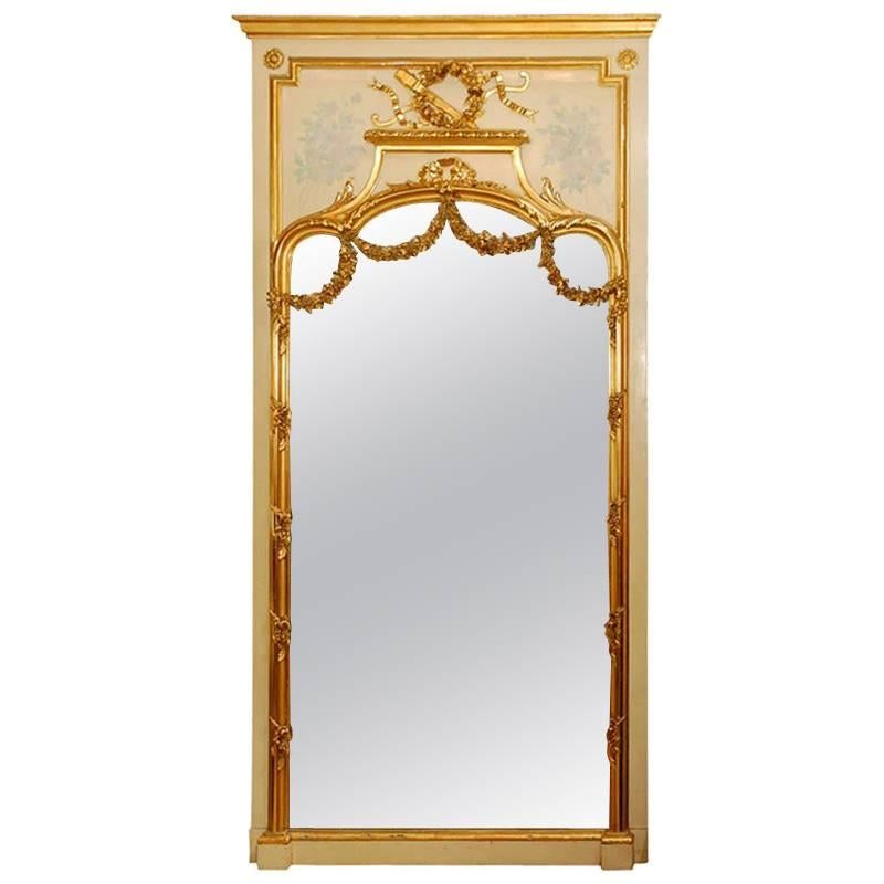 French 22-Karat Gold Leaf Trumeau