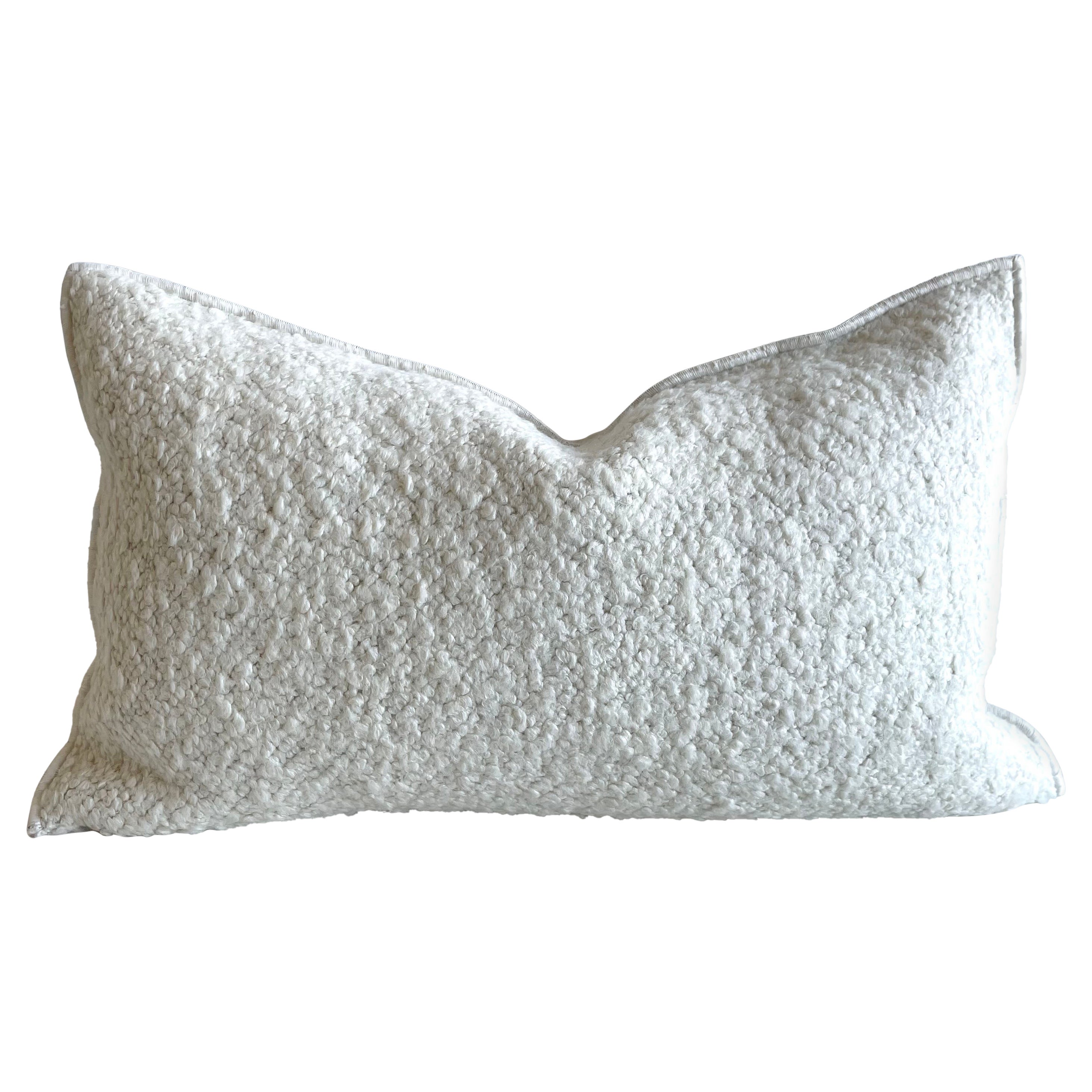 Custom Linen and Wool Blend Lumbar Pillow