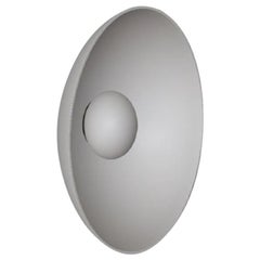 Allied Maker Half-Dome 20” Flushmount in Matt White Glass with White Oak Finish