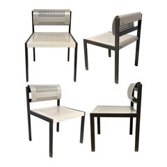 Set of 4 Perforated Steel Chairs