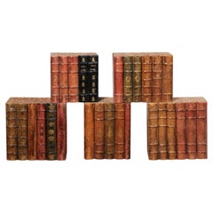Antique Set of Five Late 19th Century French Multicolor Decorative Faux Book Stacks