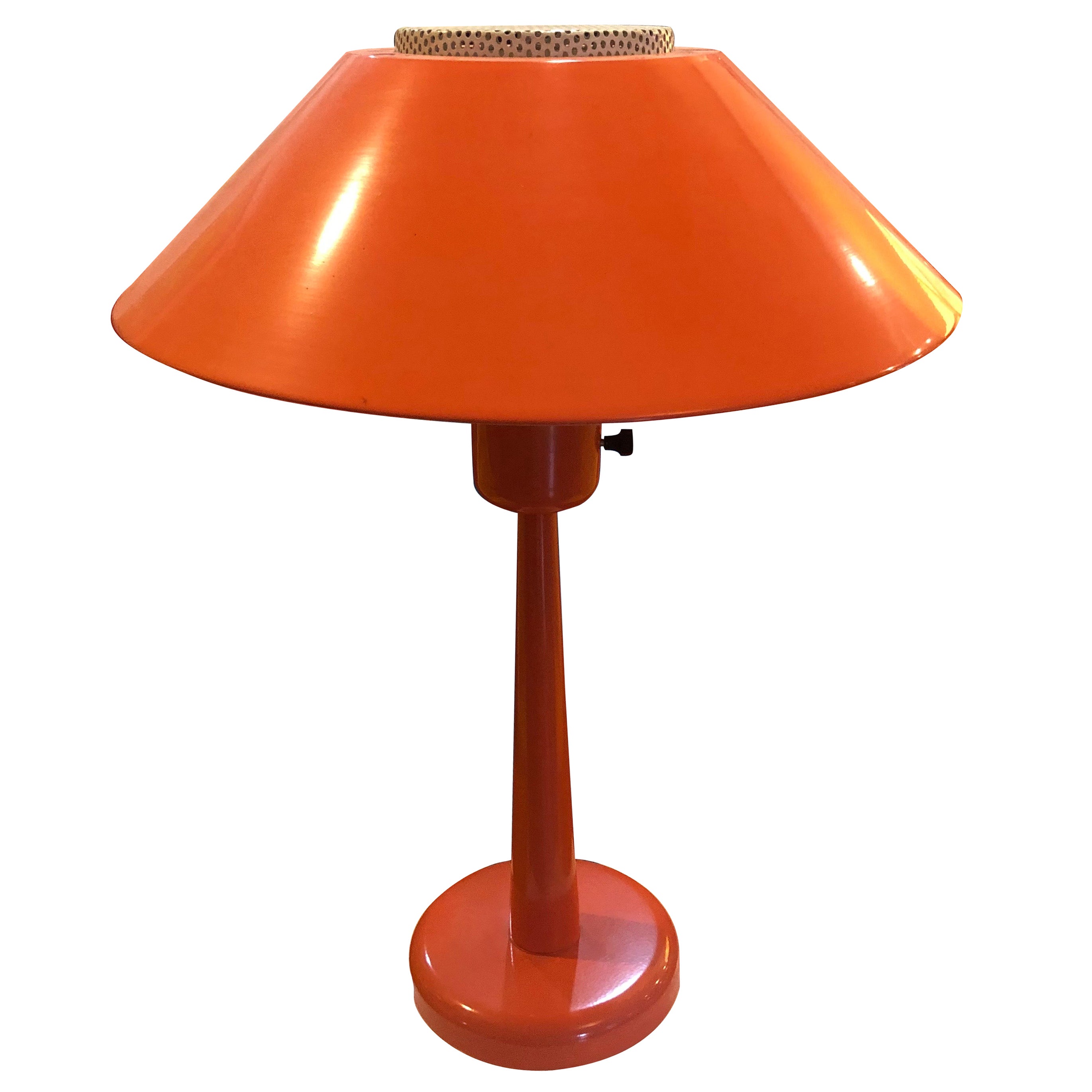 Gerald Thurston Orange Table Lamp by Lightolier For Sale