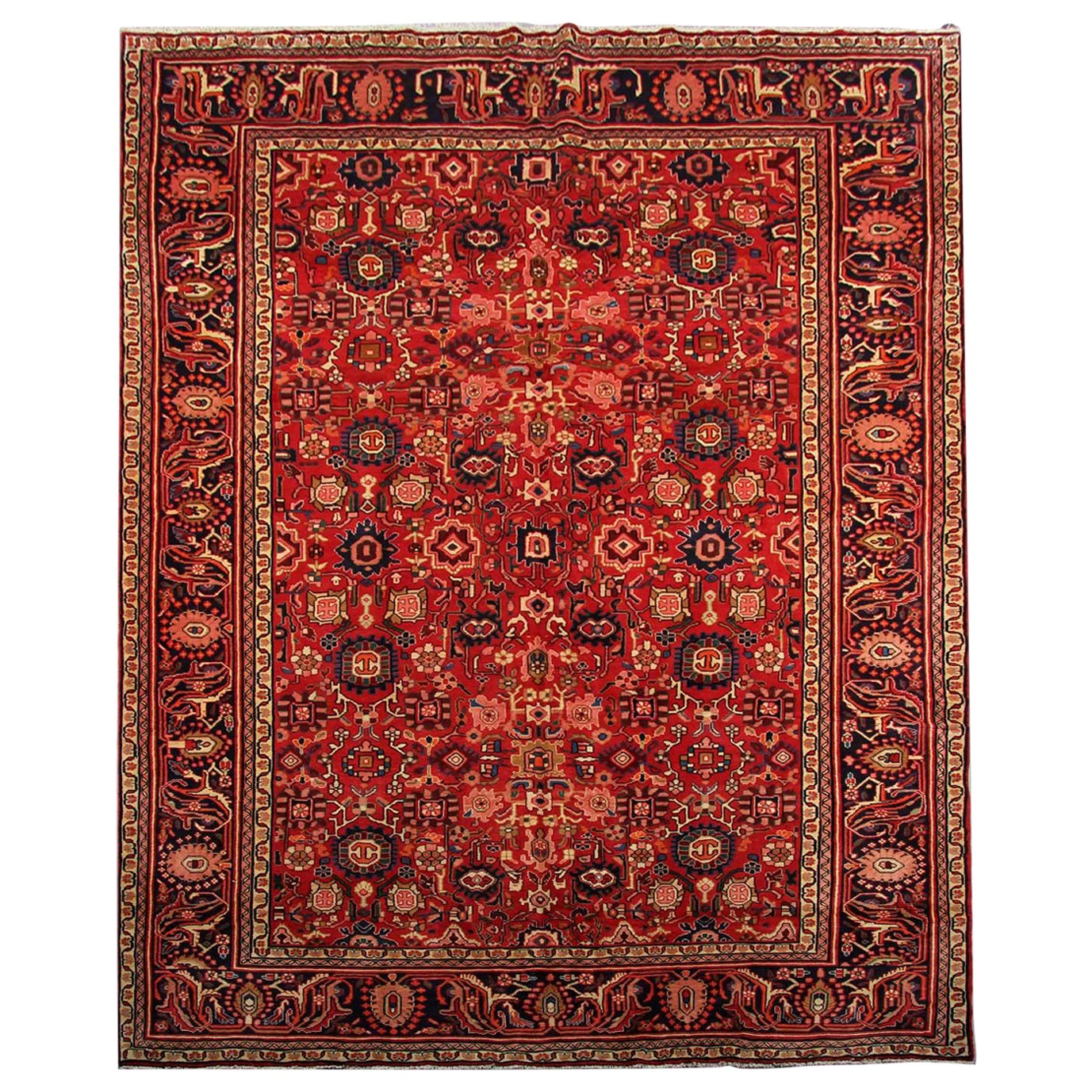 Traditional Red Antique Rug, Handmade Carpet Rust Oriental Rug 290x390cm  For Sale